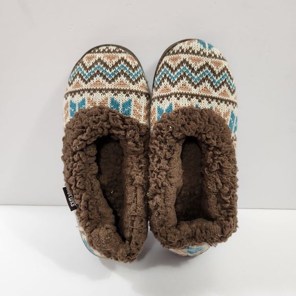 Muk Luks Women’s Size Large 9-10 Brown Fury Lined Slippers Pre-owned - Picture 3 of 7